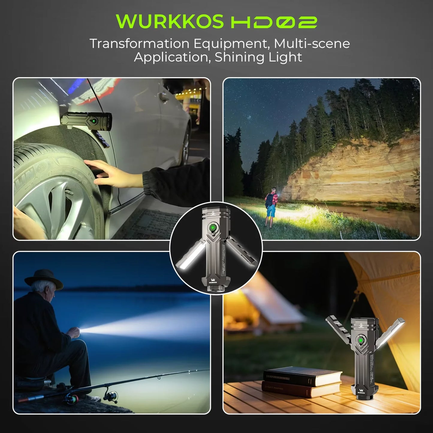 Wurkkos HD02 LED Camping Lamp Portable Outdoor Searchlight Rechargeable