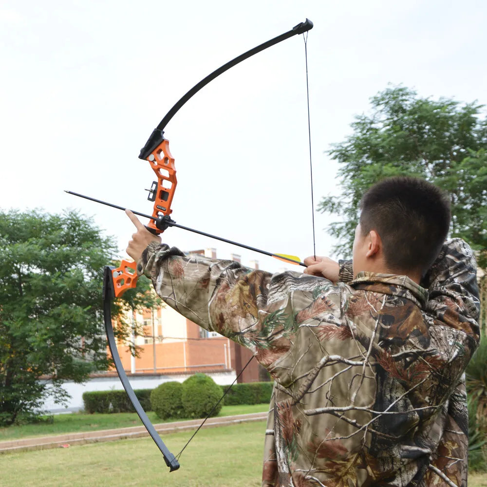 AMEYXGS Bowfishing Recurve Bow Set With Reel And Fiberglass Arrows